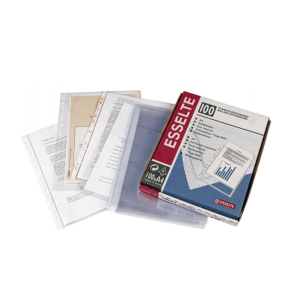 Fundas multitaladro Esselte A4 y Folio