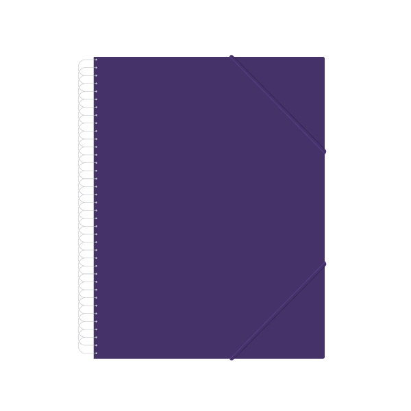 Carpeta multifundes espiral person. A4 Descom 20 fulls Violeta
