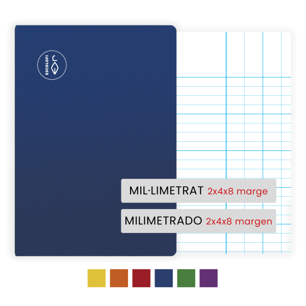 Llibretes Escolofi Quart 50 fulls mil·limetrat 2x4x8