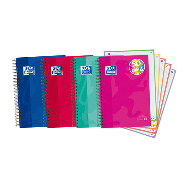 Cuaderno microperforado Oxford European Book 5 A4+ con pizarra y Scribzee