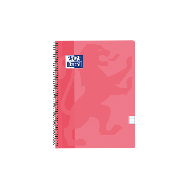 Quadern Oxford 80 fulls Foli quadrícula 4x4 Rosa clar