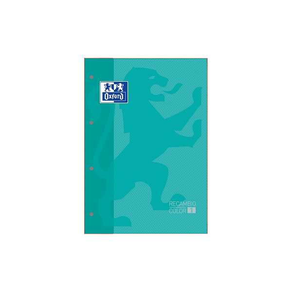 Recanvi Oxford A4 4 forats 80 fulls quadrícula 5x5 Verd menta