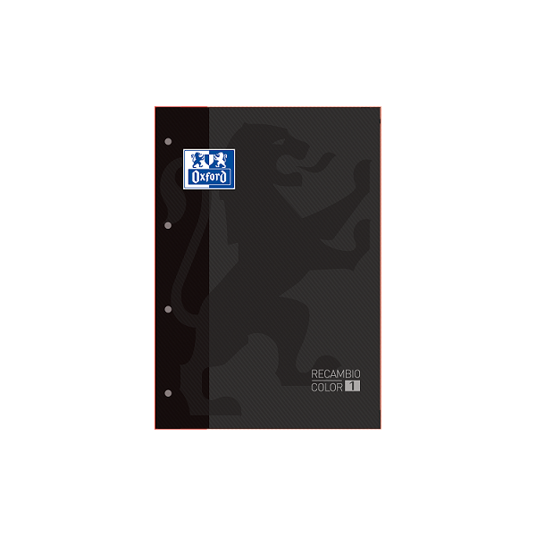 Recanvi Oxford A4 4 forats 80 fulls quadrícula 5x5 Negre