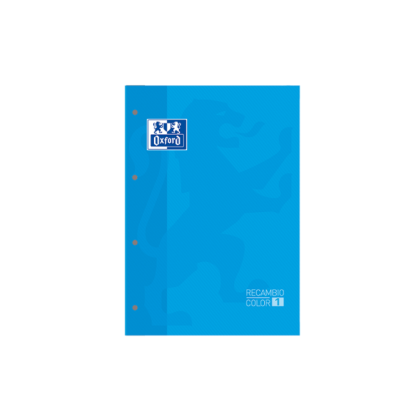 Recanvi Oxford A4 4 forats 80 fulls quadrícula 5x5 Blau turquesa