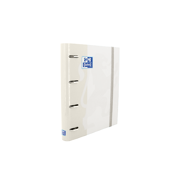 Carpeta cartró Oxford Ebinder 4 anelles + recanvi 100 f. A4 Blanc