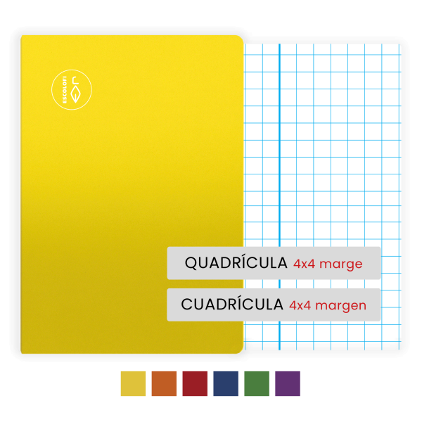 Llibretes Escolofi Quart 32 fulls quadrícula 4x4