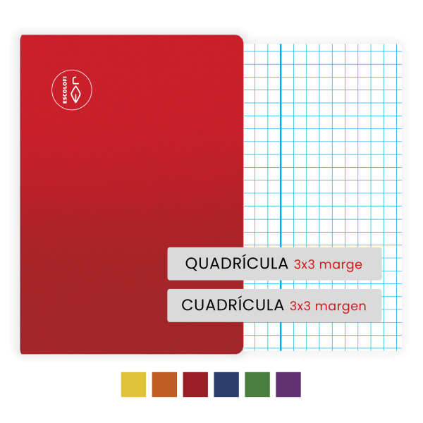 Llibretes Escolofi Foli 50 fulls quadrícula 3x3
