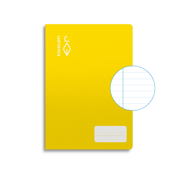 Llibreta Escolofi 50 fulls Foli horitzontal marge Groga