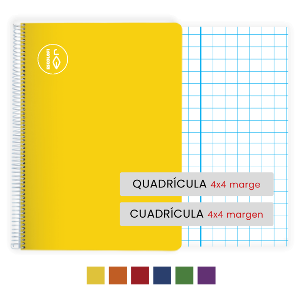 Quadern Escolofi Quart 50 fulls quadrícula 4x4