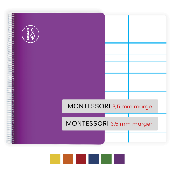 Quadern Escolofi Foli 50 fulls pauta montesori 3,5 mm