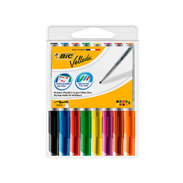 Estoig retoladors pissarra blanca Bic Velleda Medium 1741