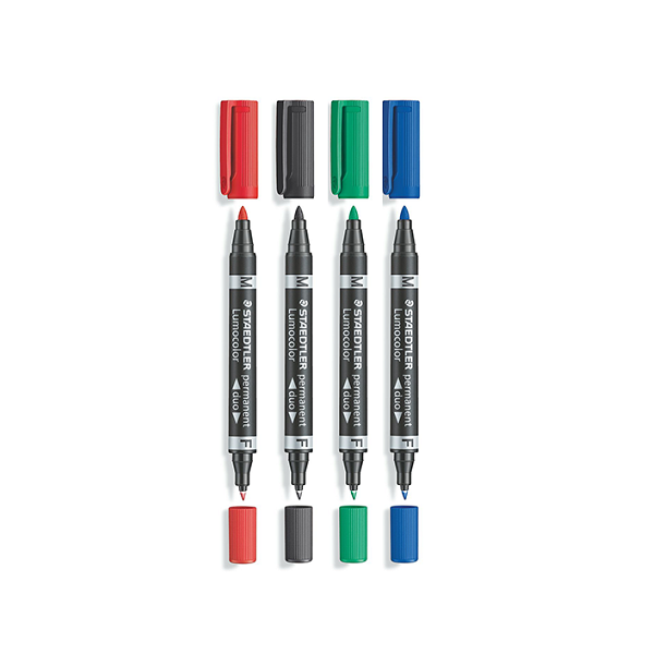 Retolador permanent Staedtler Lumocolor doble punta
