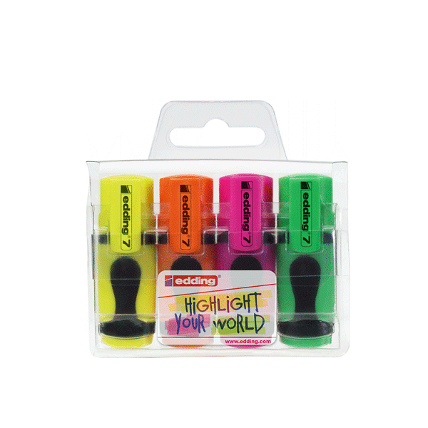 Estoig marcadors fluorescents Edding 7 Mini Highlighter