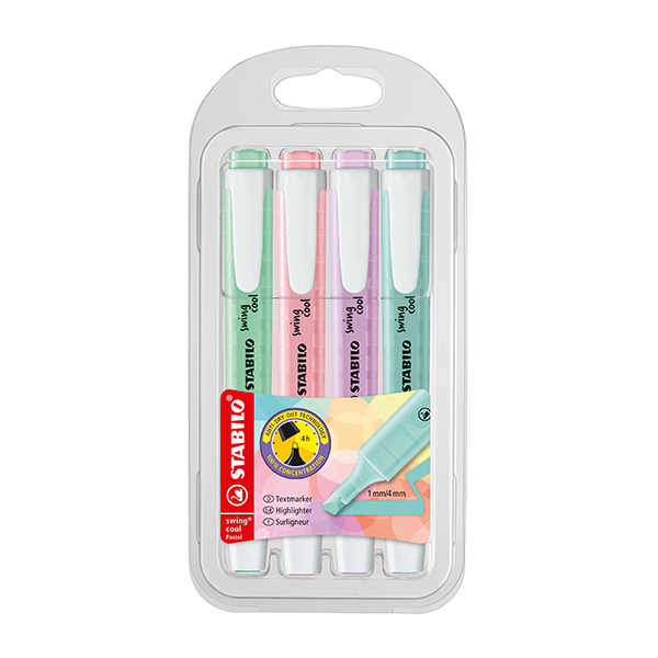 Estoig marcadors fluorescents Stabilo Swing Cool color pastel
