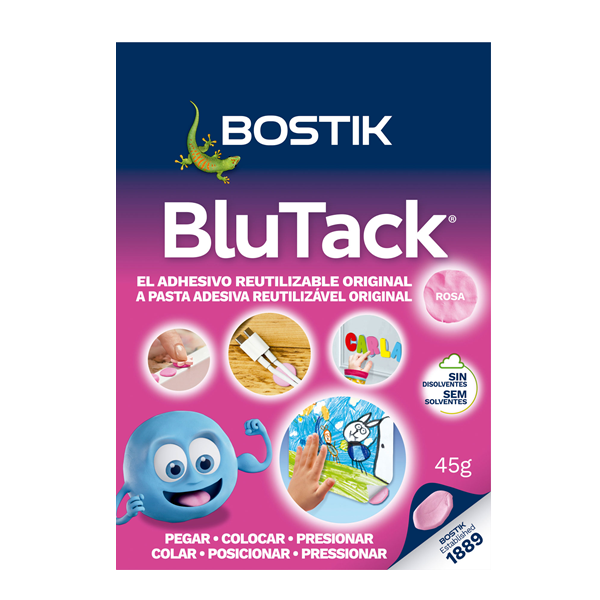 Masilla adhesiva Blu Tack Bostik Rosa