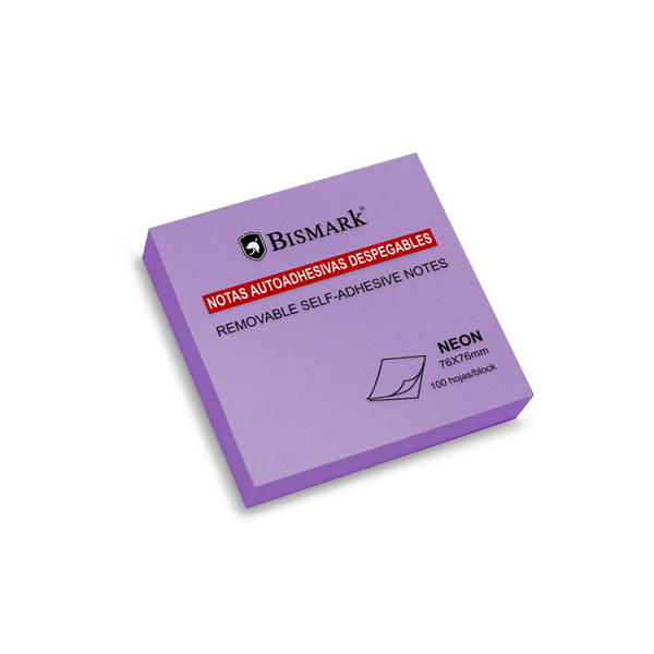 Notes de posar i treure Bismark neó 76x76 mm Morat