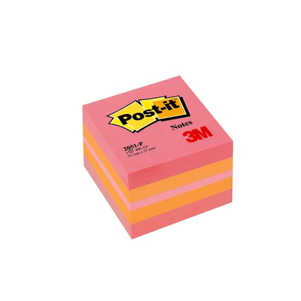 Bloc 400 notes Post-it minicub 51x51 mm Rosa