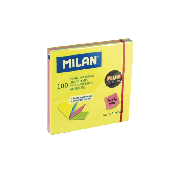 Notes de posar i treure fluorescents amovibles 76x76 mm