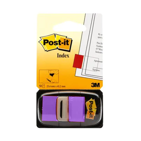 Banderetes Post-it index 25,4x43,2 mm Violeta