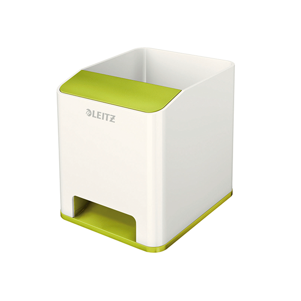 Portallapis Leitz WOW DUAL Verd metal·litzat/blanc