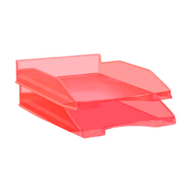 Safata transparent Faibo 93 Vermell