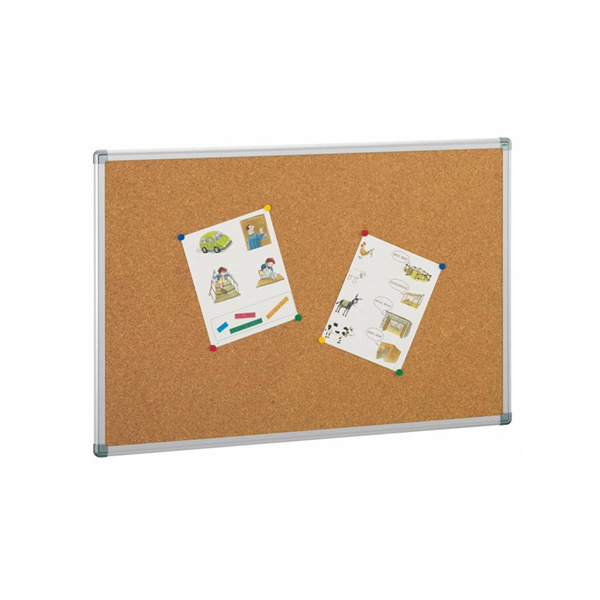 Tablero de anuncios de corcho marco de aluminio Faibo