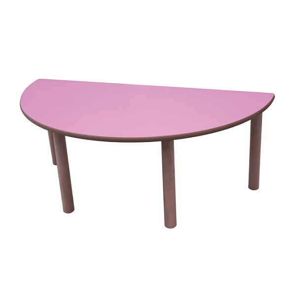 Taula semirodona 120x60 cm T0 alt. 40 cm