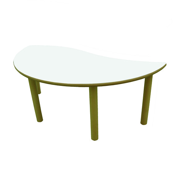 Taula semirodona ona 120x60 cm T0 59 cm