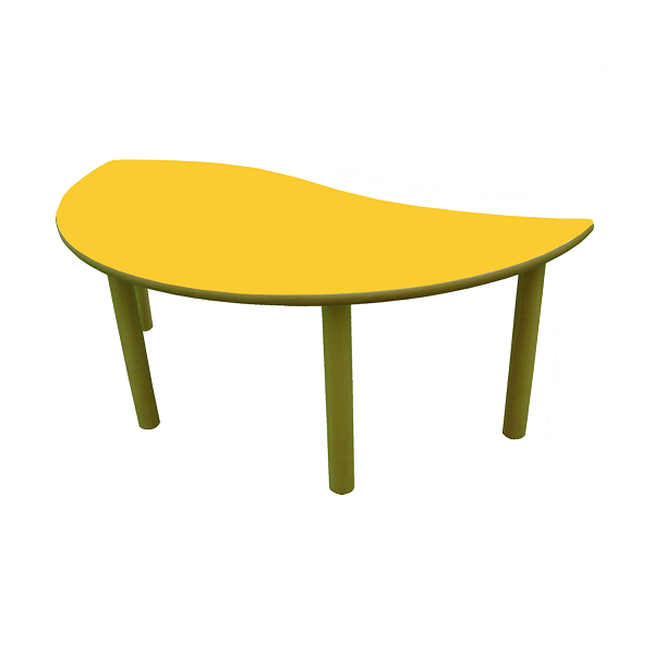Taula semirodona ona 120x60 cm T1 46 cm