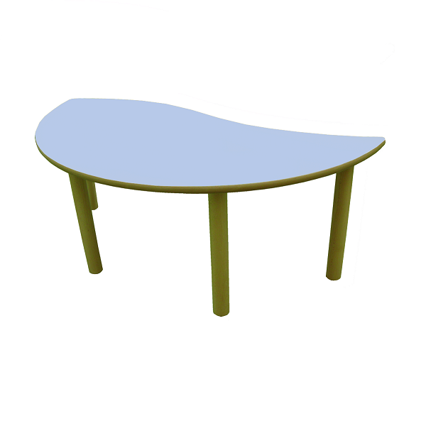 Taula semirodona ona 120x60 cm T2 53 cm