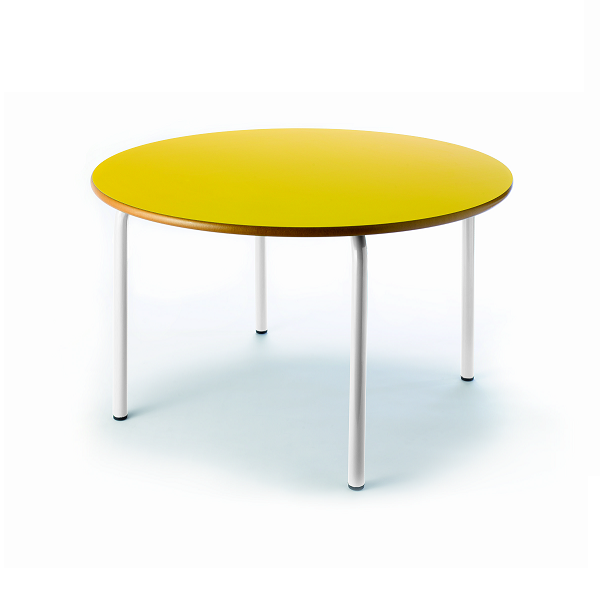 Taula circular 206 pota blanca ø 120 cm alt. 60 cm