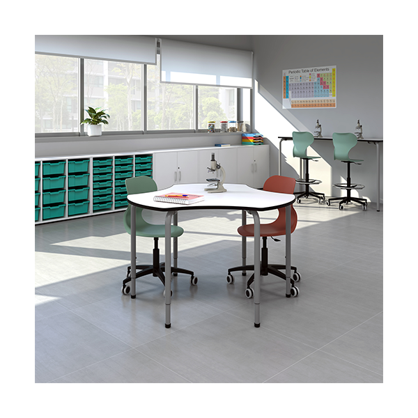 Taula TRISIX ø 130 cm alt. regulable T4-6