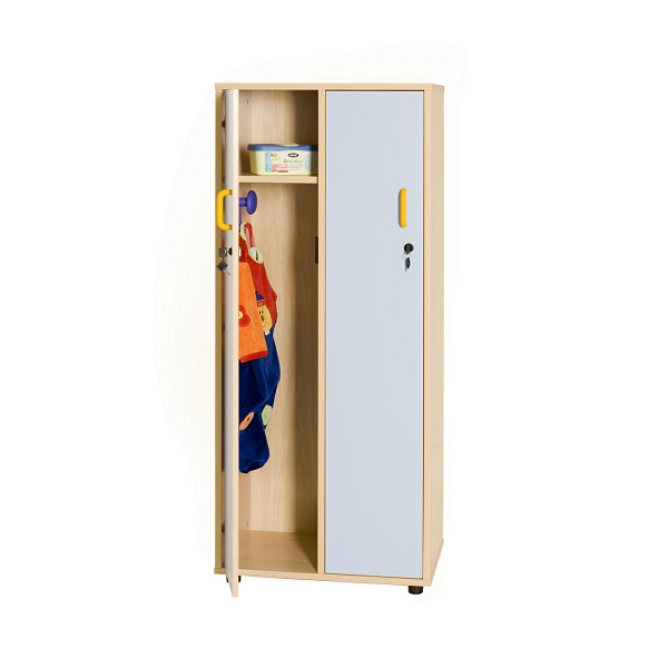 Taquilla blanc 2 nens/es amb clau 147 cm alt