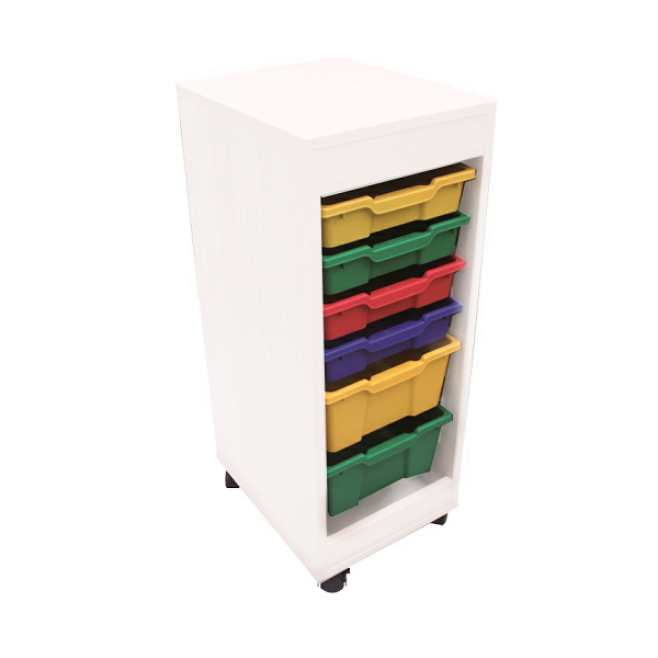 Cubeter intermig doble accés 1 columna Blanc
