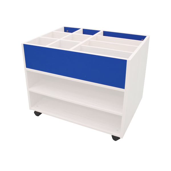 Carro llibreria doble cara blanc