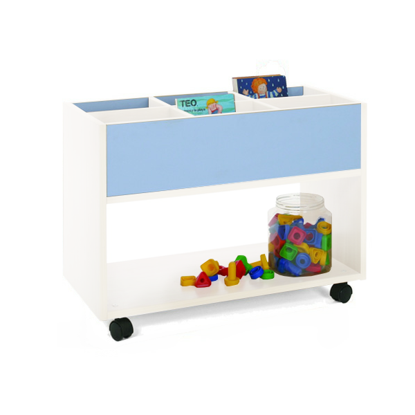 Carro llibreria infantil alt blanc