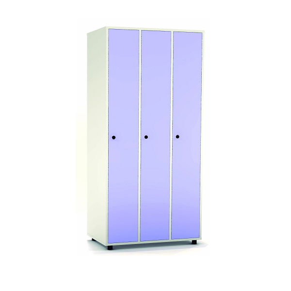 Taquilla blanca 1 porta 3 columnes 30 cm