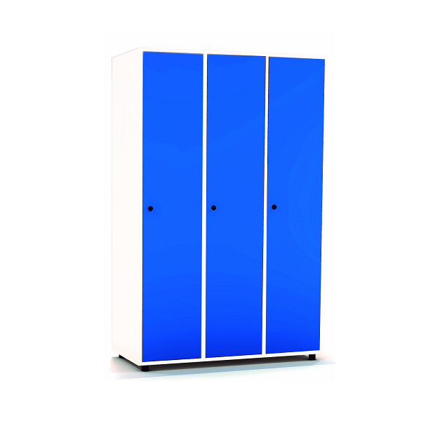 Taquilla blanca 1 porta 3 columnes 40 cm