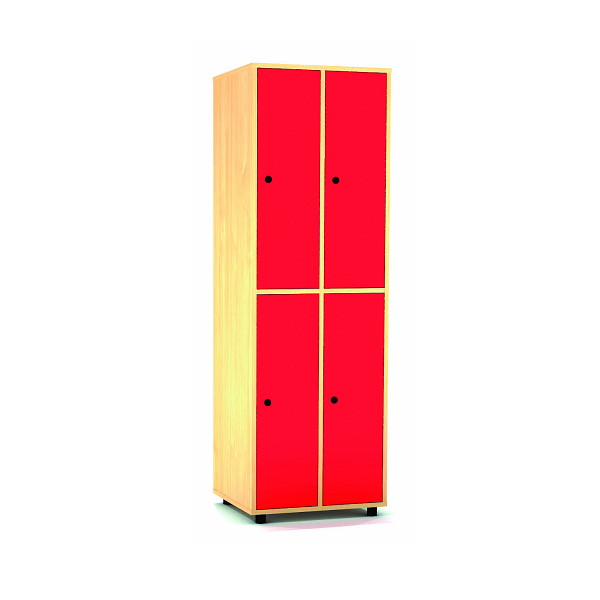 Taquilla haya 2 puertas 2 columnas 30 cm