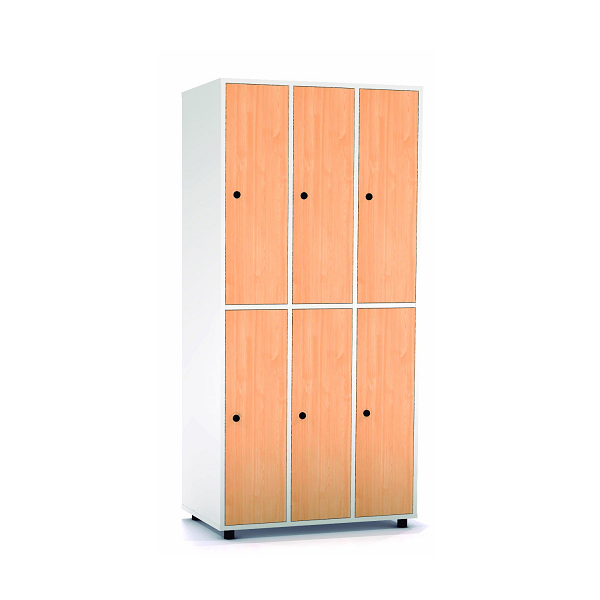 Taquilla blanca 2 portes 3 columnes 30 cm