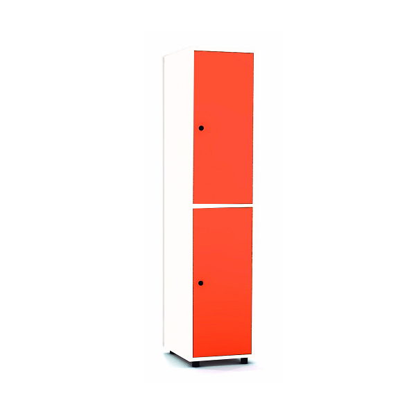 Taquilla blanca 2 puertas 1 columna 40 cm