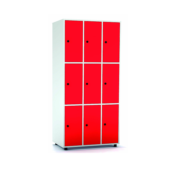 Taquilla blanca 3 portes 3 columnes 30 cm