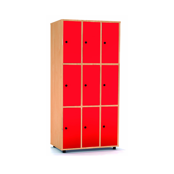 Taquilla faig 3 portes 3 columnes 30 cm