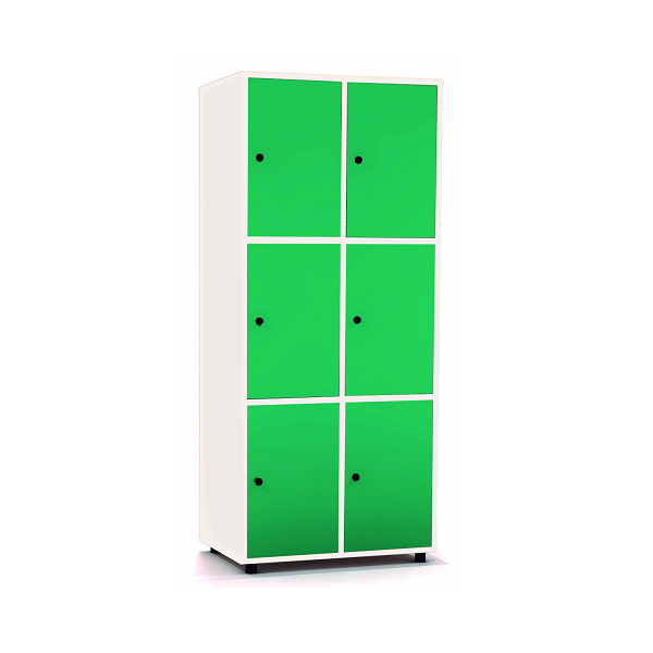 Taquilla blanca 3 portes 2 columnes 40 cm