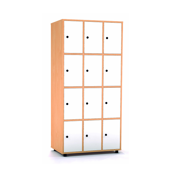 Taquilla haya 4 puertas 3 columnas 30 cm