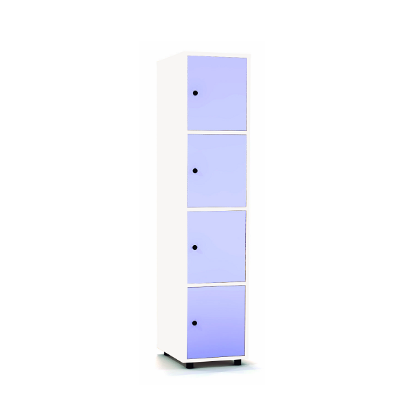 Taquilla blanca 4 portes 1 columna 40 cm