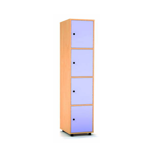 Taquilla haya 4 puertas 1 columna 40 cm