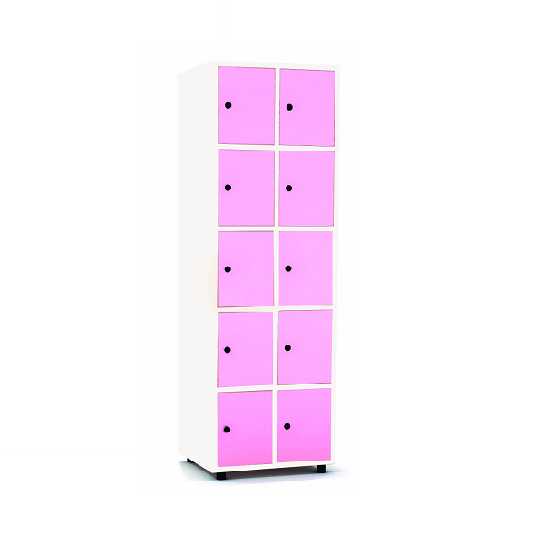 Taquilla blanca 5 portes 2 columnes 30 cm