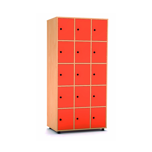 Taquilla faig 5 portes 3 columnes 30 cm