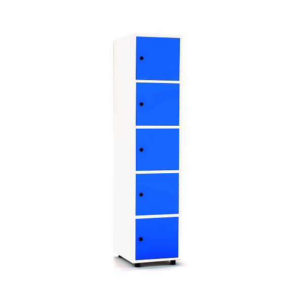 Taquilla blanca 5 portes 1 columna 40 cm